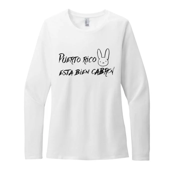 Puerto Rico Bunny Esta Bien Cabron Womens CVC Long Sleeve Shirt