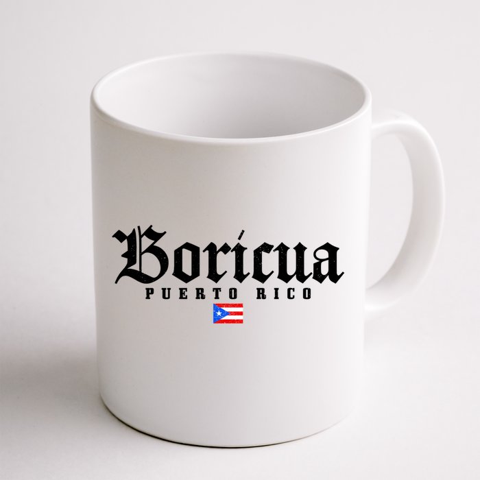 Puerto Rico Boricua Vintage Puerto Rican Flag Pride Gift Front & Back Coffee Mug