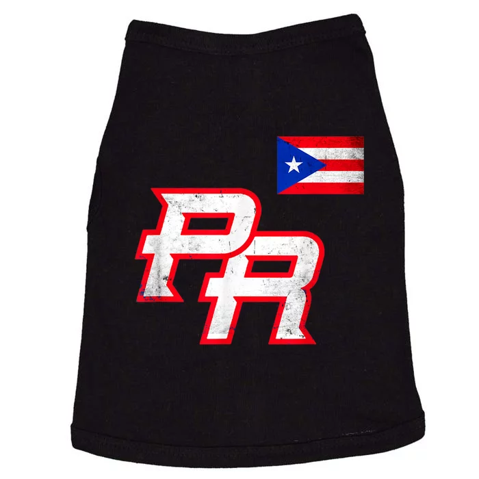 Puerto Rican Baseball Player Puerto Rico Flag Baseball Fans Doggie Tank