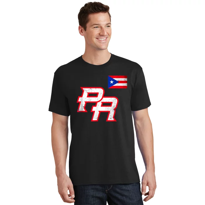 Puerto Rican Baseball Player Puerto Rico Flag Baseball Fans T-Shirt