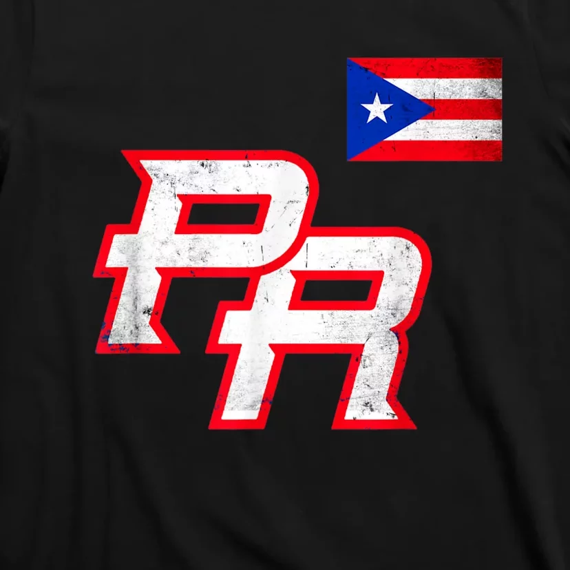 Puerto Rican Baseball Player Puerto Rico Flag Baseball Fans T-Shirt