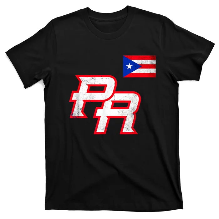 Puerto Rican Baseball Player Puerto Rico Flag Baseball Fans T-Shirt