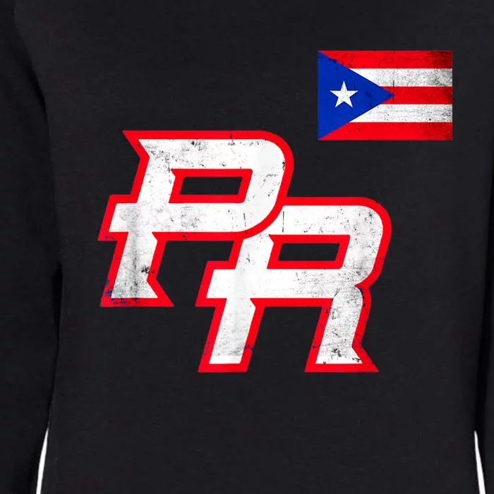 Puerto Rican Baseball Player Puerto Rico Flag Baseball Fans Womens California Wash Sweatshirt