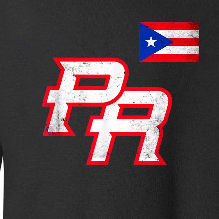 Puerto Rican Baseball Player Puerto Rico Flag Baseball Fans Toddler Sweatshirt