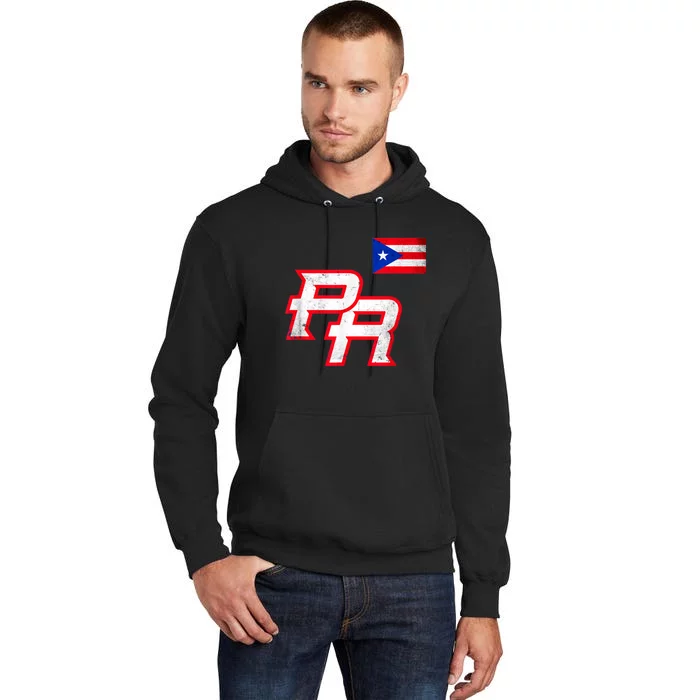 Puerto Rican Baseball Player Puerto Rico Flag Baseball Fans Tall Hoodie