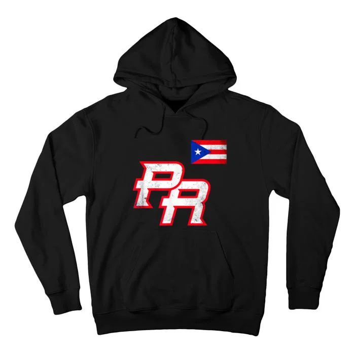 Puerto Rican Baseball Player Puerto Rico Flag Baseball Fans Tall Hoodie