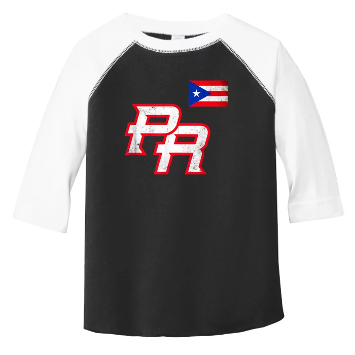 Puerto Rican Baseball Player Puerto Rico Flag Baseball Fans Toddler Fine Jersey T-Shirt