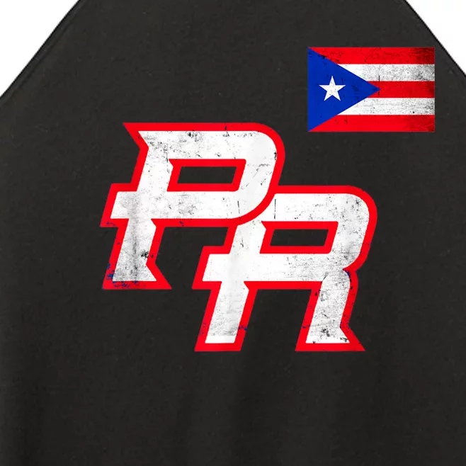 Puerto Rican Baseball Player Puerto Rico Flag Baseball Fans Women’s Perfect Tri Rocker Tank