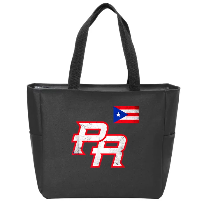 Puerto Rican Baseball Player Puerto Rico Flag Baseball Fans Zip Tote Bag