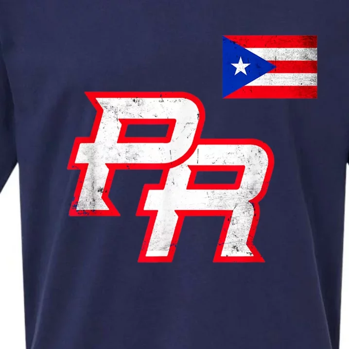 Puerto Rican Baseball Player Puerto Rico Flag Baseball Fans Sueded Cloud Jersey T-Shirt