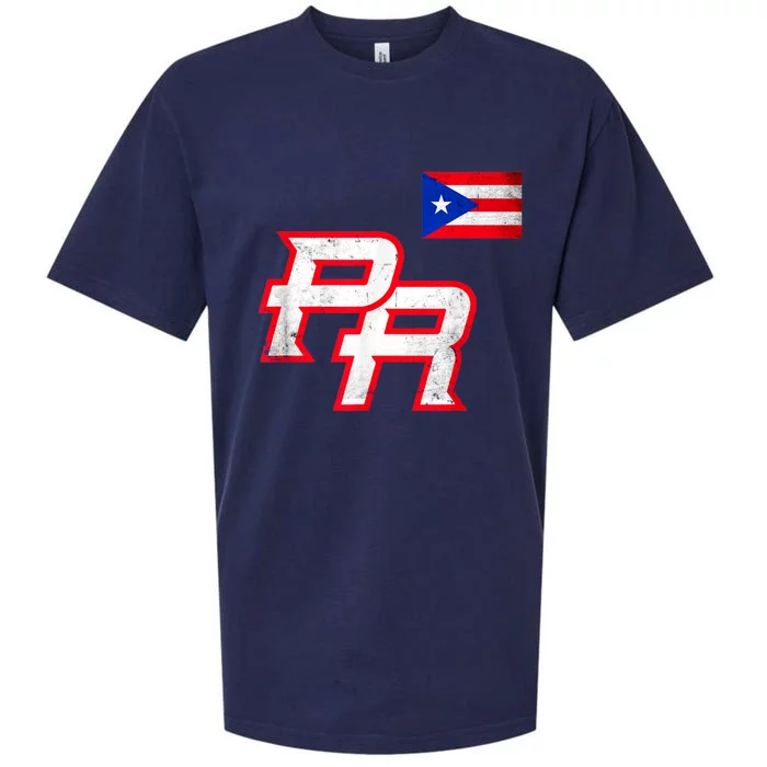 Puerto Rican Baseball Player Puerto Rico Flag Baseball Fans Sueded Cloud Jersey T-Shirt