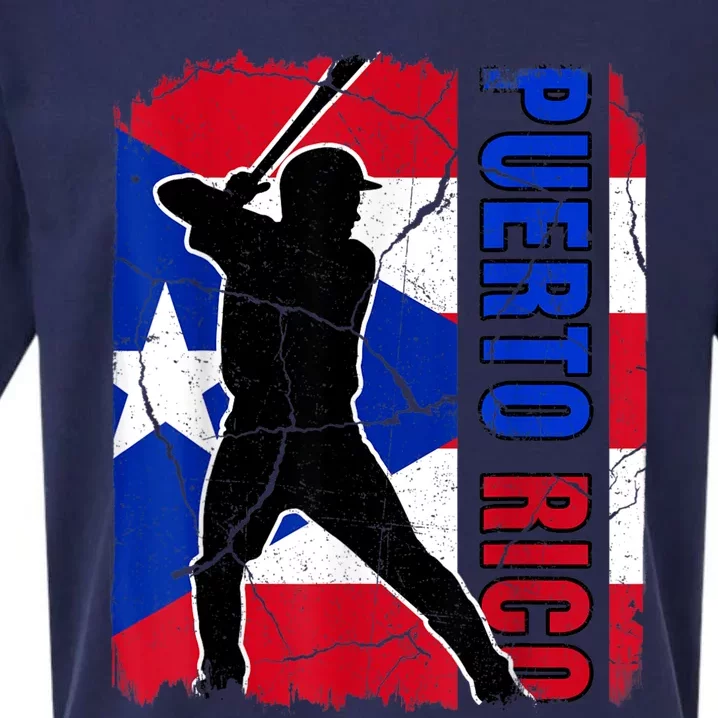 Puerto Rican Baseball Player Puerto Rico Flag Baseball Fans Sueded Cloud Jersey T-Shirt