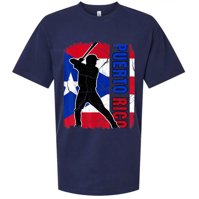 Puerto Rican Baseball Player Puerto Rico Flag Baseball Fans Sueded Cloud Jersey T-Shirt