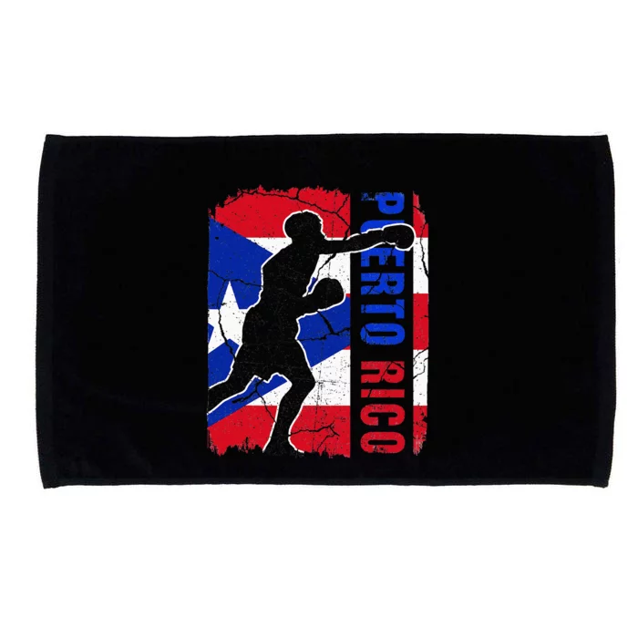 Puerto Rican Boxing Team Puerto Rico Flag Boxing Gloves Microfiber Hand Towel