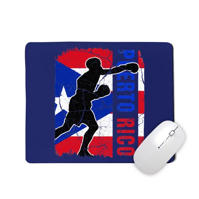 Puerto Rican Boxing Team Puerto Rico Flag Boxing Gloves Mousepad