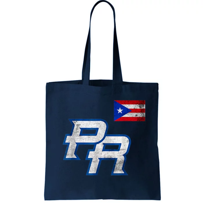 Puerto Rican Baseball Player Puerto Rico Flag Baseball Fans Tote Bag