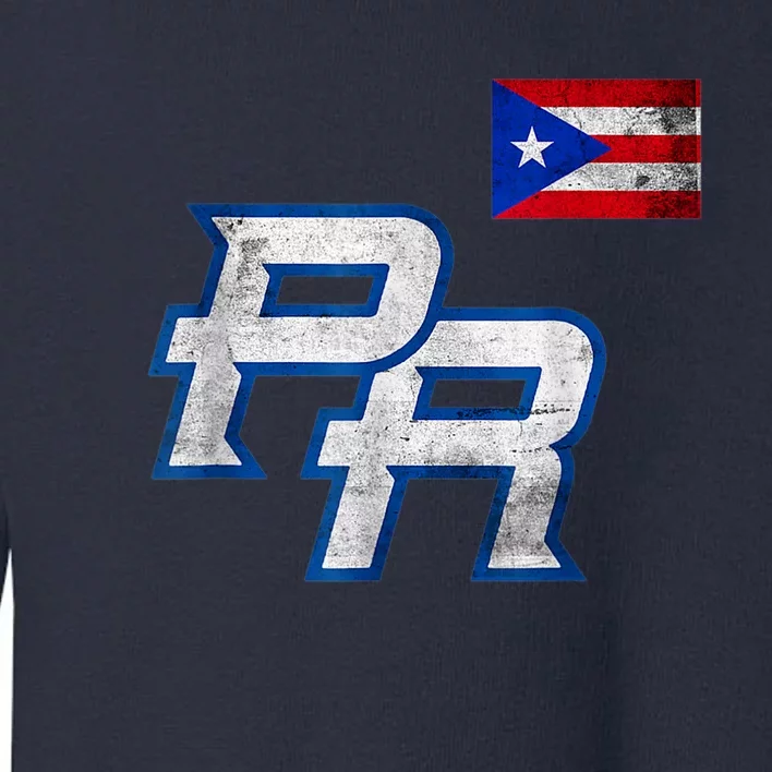 Puerto Rican Baseball Player Puerto Rico Flag Baseball Fans Toddler Sweatshirt