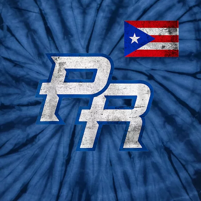 Puerto Rican Baseball Player Puerto Rico Flag Baseball Fans Tie-Dye T-Shirt