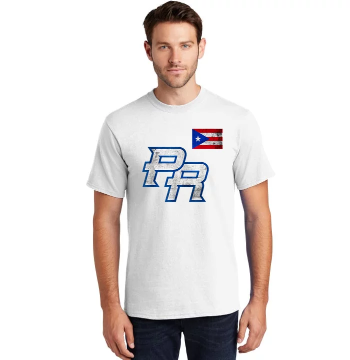 Puerto Rican Baseball Player Puerto Rico Flag Baseball Fans Tall T-Shirt