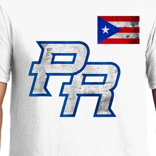 Puerto Rican Baseball Player Puerto Rico Flag Baseball Fans Pajama Set