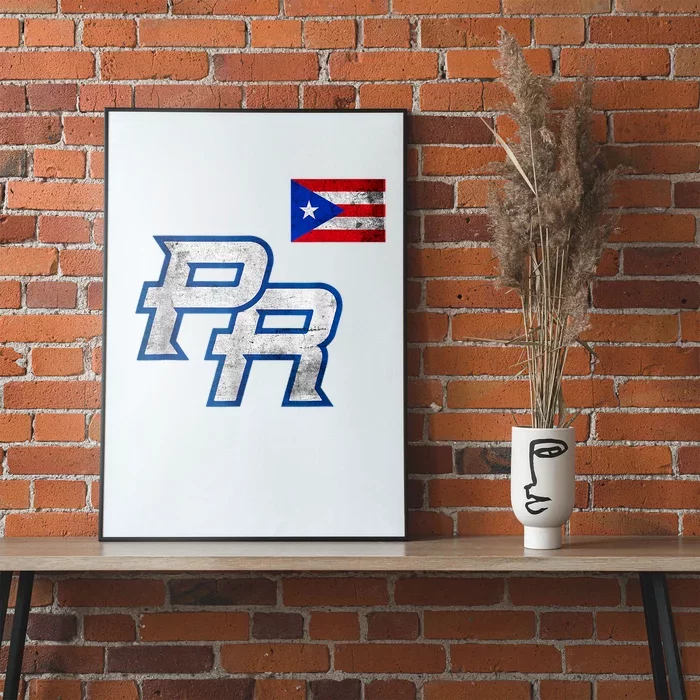 Puerto Rican Baseball Player Puerto Rico Flag Baseball Fans Poster