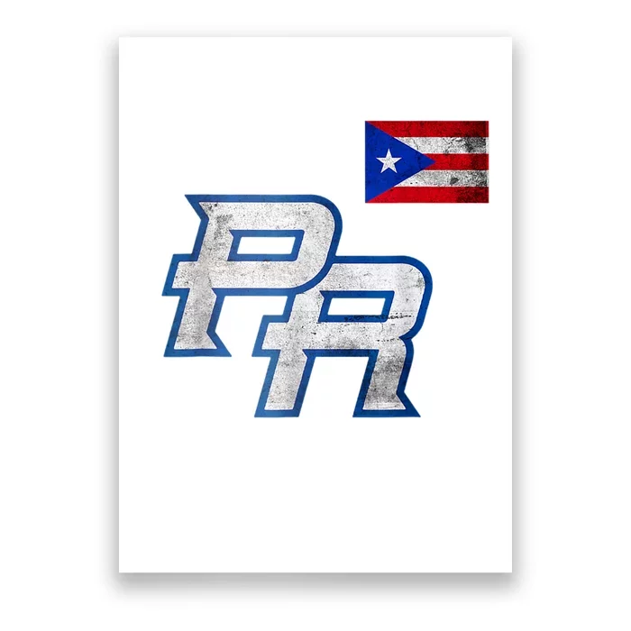 Puerto Rican Baseball Player Puerto Rico Flag Baseball Fans Poster