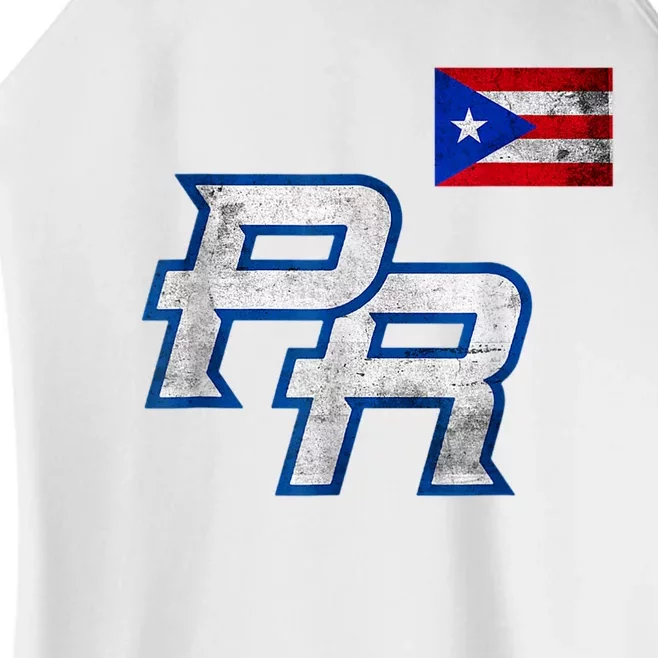 Puerto Rican Baseball Player Puerto Rico Flag Baseball Fans Women’s Perfect Tri Rocker Tank