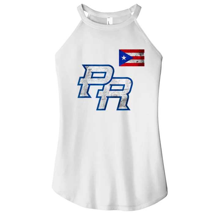 Puerto Rican Baseball Player Puerto Rico Flag Baseball Fans Women’s Perfect Tri Rocker Tank