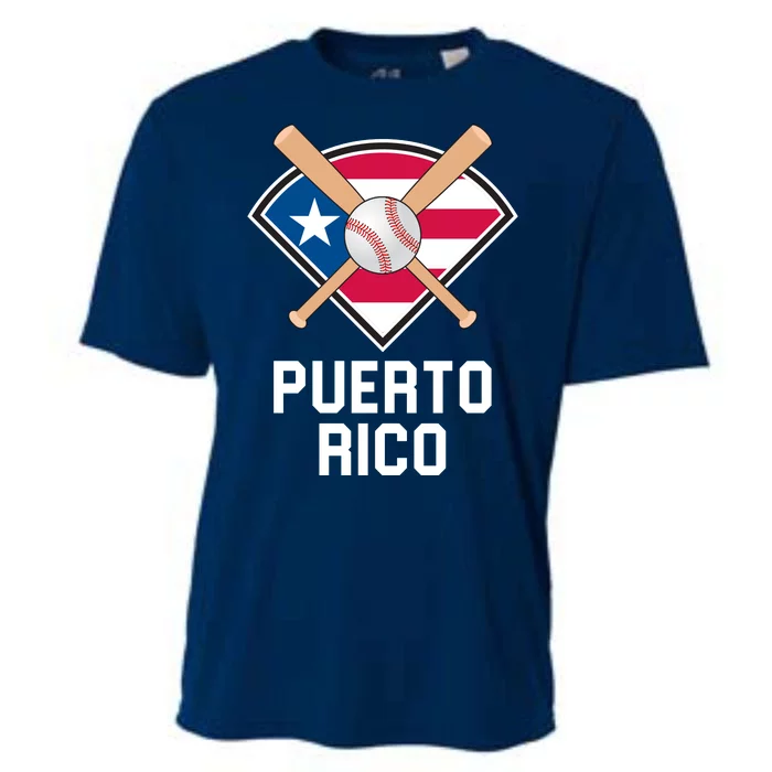 Puerto Rico Baseball Team Patriotic Beisbol Flag Cooling Performance Crew T-Shirt