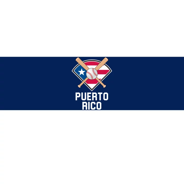 Puerto Rico Baseball Team Patriotic Beisbol Flag Bumper Sticker