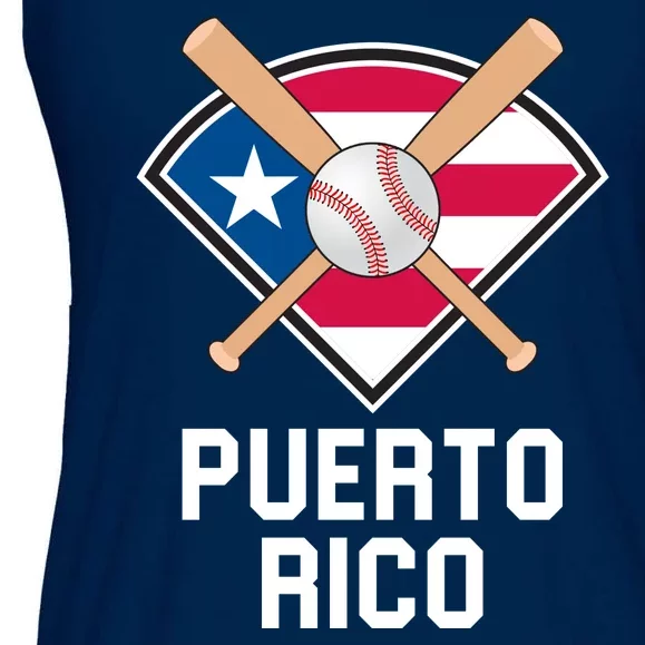 Puerto Rico Baseball Team Patriotic Beisbol Flag Ladies Essential Flowy Tank