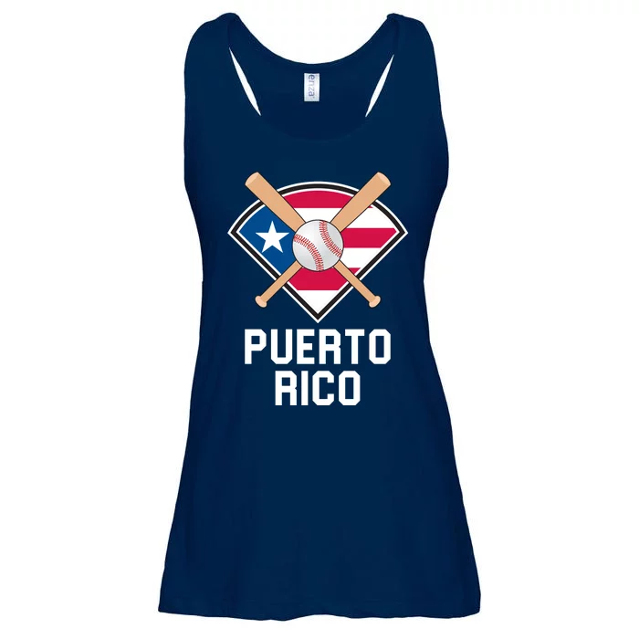 Puerto Rico Baseball Team Patriotic Beisbol Flag Ladies Essential Flowy Tank