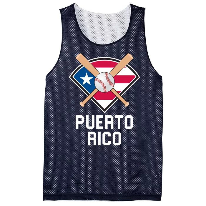 Puerto Rico Baseball Team Patriotic Beisbol Flag Mesh Reversible Basketball Jersey Tank