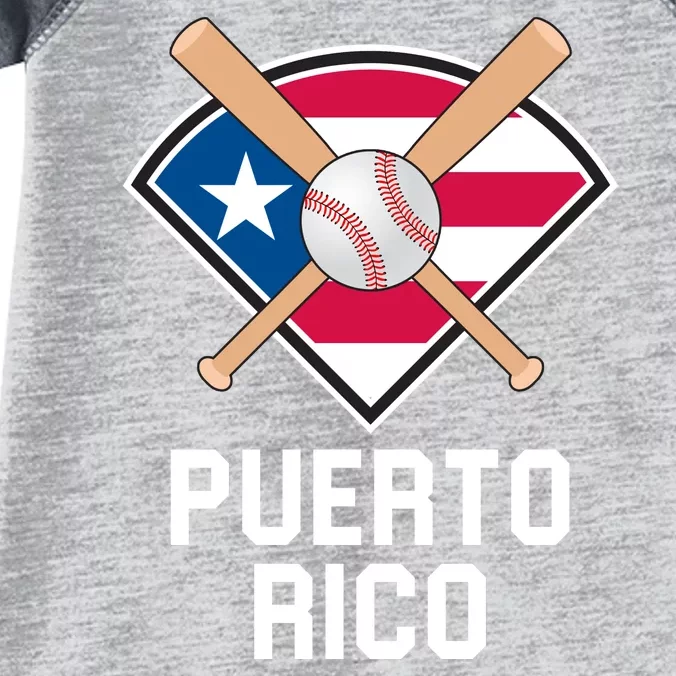 Puerto Rico Baseball Team Patriotic Beisbol Flag Infant Baby Jersey Bodysuit