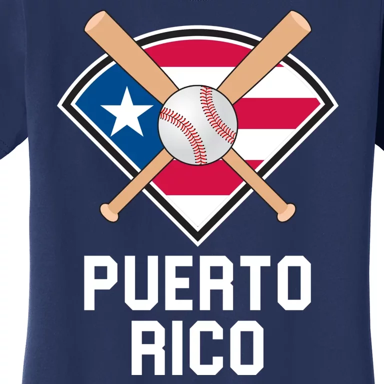 Puerto Rico Baseball Team Patriotic Beisbol Flag Women's T-Shirt