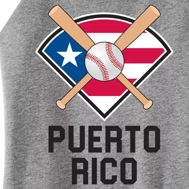 Puerto Rico Baseball Team Patriotic Beisbol Flag Women’s Perfect Tri Rocker Tank