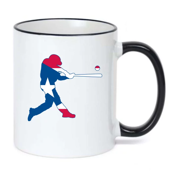 Puerto Rico Baseball Player Black Color Changing Mug