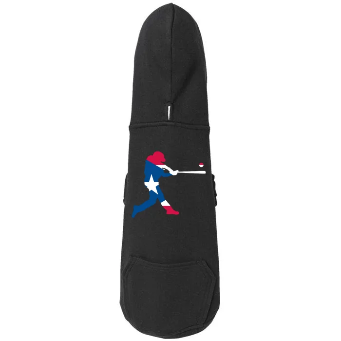 Puerto Rico Baseball Player Doggie 3-End Fleece Hoodie