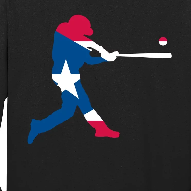 Puerto Rico Baseball Player Long Sleeve Shirt