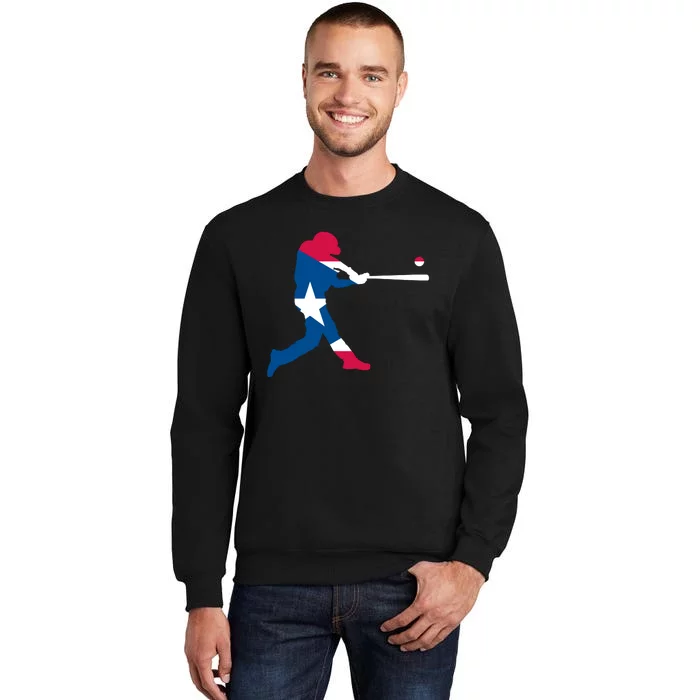 Puerto Rico Baseball Player Sweatshirt