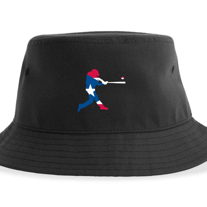 Puerto Rico Baseball Player Sustainable Bucket Hat