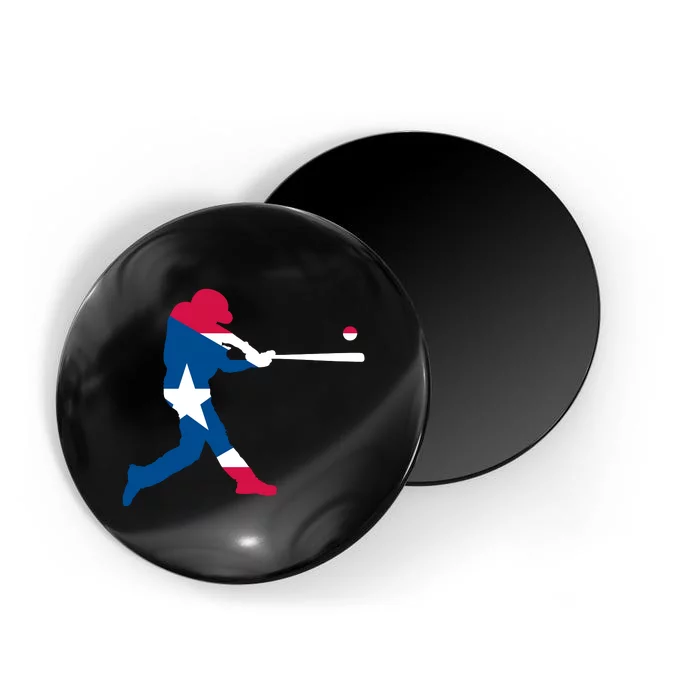 Puerto Rico Baseball Player Magnet