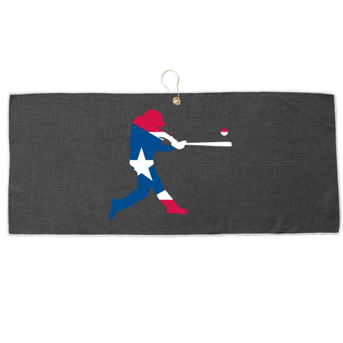 Puerto Rico Baseball Player Large Microfiber Waffle Golf Towel