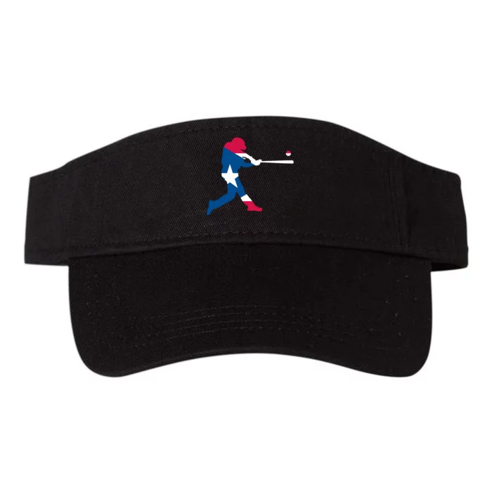 Puerto Rico Baseball Player Valucap Bio-Washed Visor