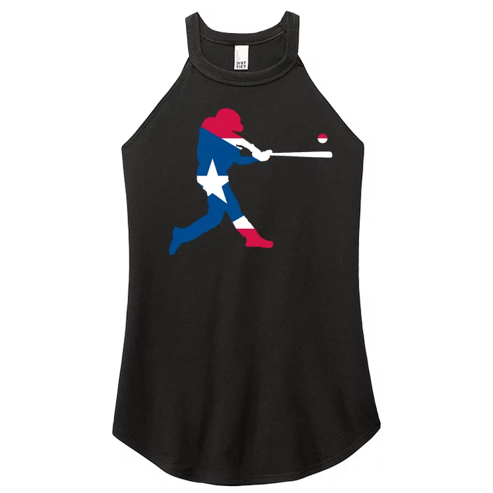 Puerto Rico Baseball Player Women’s Perfect Tri Rocker Tank