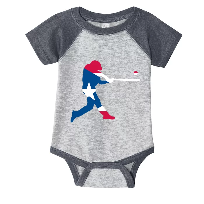 Puerto Rico Baseball Player Infant Baby Jersey Bodysuit