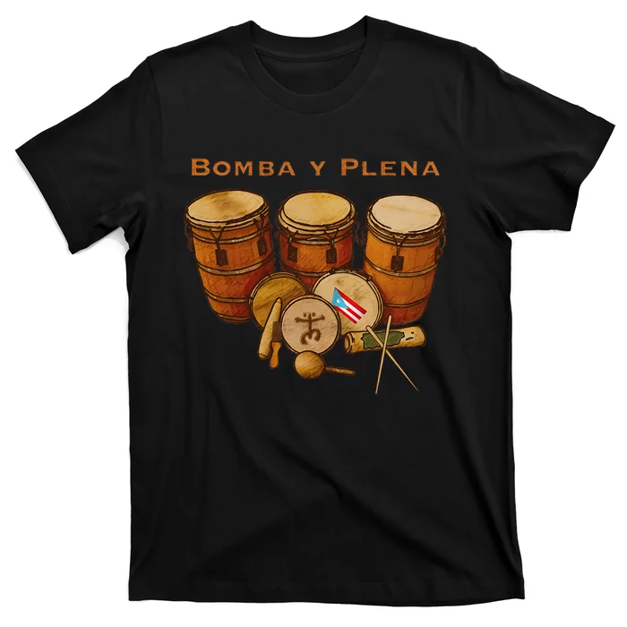 Puerto Rico Bomba Y Plena Boricua T-Shirt