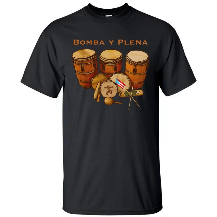 Puerto Rico Bomba Y Plena Boricua Tall T-Shirt