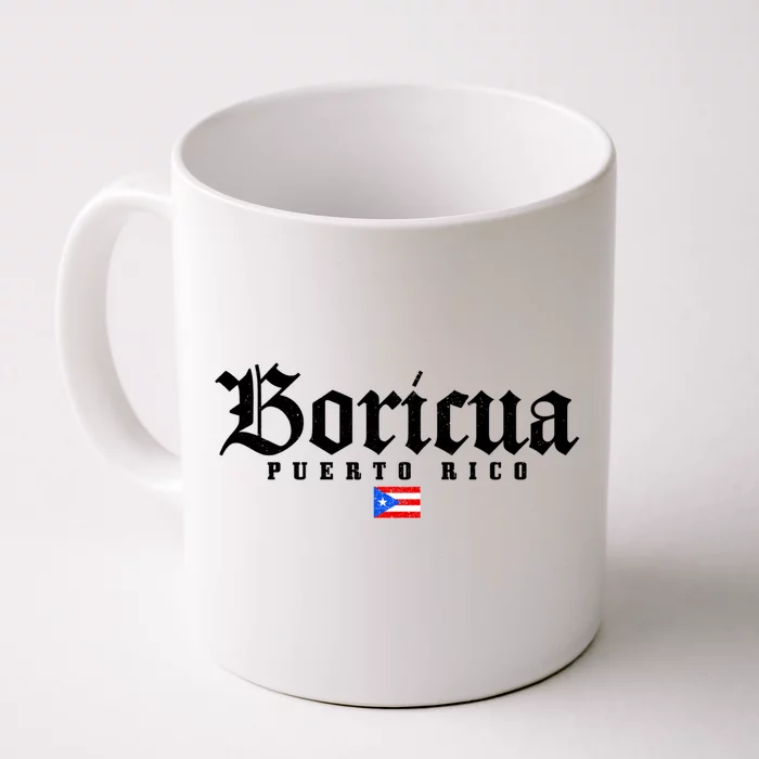 Puerto Rico Boricua Vintage Puerto Rican Flag Pride Gift Front & Back Coffee Mug