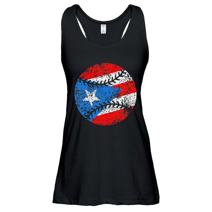 Puerto Rican Baseball Proud Boricua Flag Puerto Rico Ladies Essential Flowy Tank